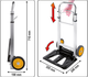 Wózek Vorel 78661 transportowy składany 108x41x39 cm (5906083786617) - obraz 5
