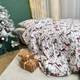 Комплект постельного белья Ранфорс Premium Новогодние Олени полутороспальный 150х210 см - изображение 3