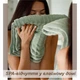 Набор 3 бамбук / хлопок полотенец Lovely Svi для ванной, отелей, SPA, саун 70x140 см, 50x90 см, 35x35 см Зеленый - изображение 3