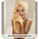 Набор 3 бамбук / хлопок полотенец Lovely Svi для ванной, отелей, SPA, саун 70x140 см, 50x90 см, 35x35 см Коричневый - изображение 2