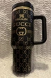 Термос термокружка Stanley Quencher H2.0 Tumbler 1,18 л Navy Black Monogram - изображение 1
