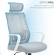 Крісло офісне OfficePro Harmony OC310-W-LG-LG - изображение 8