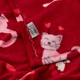 Плед Ardesto Flannel 160х200 см бордовый котики с сердечками ART0124PB - изображение 4