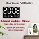 Часы Deepfox GH-8012 LED цифровые электронные настенные/настольные Будильник Дата Температура Влажность 24,8х15,8см белый - изображение 2