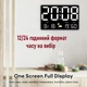 Часы Deepfox GH-8012 LED цифровые электронные настенные/настольные Будильник Дата Температура Влажность 24,8х15,8см белый - изображение 8