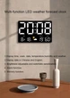 Часы Deepfox GH-8012 LED цифровые электронные настенные/настольные Будильник Дата Температура Влажность 24,8х15,8см белый - изображение 9