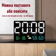 Часы Deepfox GH-8012 LED цифровые электронные настенные/настольные Будильник Дата Температура Влажность 24,8х15,8см разноцветный - изображение 4