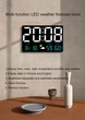 Часы Deepfox GH-8012 LED цифровые электронные настенные/настольные Будильник Дата Температура Влажность 24,8х15,8см разноцветный - изображение 12