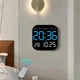 Часы Deepfox DS-6650 LED цифровые электронные настенные Будильник Дата Температура 18,5х18,5см синий - изображение 1