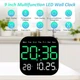 Часы Deepfox DS-6650 LED цифровые электронные настенные Будильник Дата Температура 18,5х18,5см злёный - изображение 3
