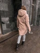 Женская удлиненная куртка-парка с капюшоном SOLINNA B-004 Коричневый, 50-52 - изображение 4