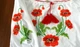 Вышитая блузка с маками в украинском стиле Маричка, белая, хлопок, длинный рукав, на девочку 104 см - изображение 5