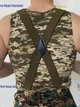 Подтяжки мужские трикотажные, длина регулируется, цвет олива форма X - изображение 5
