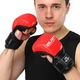 Перчатки Крабы спаринговые для MMA на липучке размер L Полиуретан Zelart красный-черный BO-4612 - изображение 8