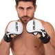 Перчатки Крабы спаринговые для MMA на липучке размер XL Полиуретан Zelart белый-черный BO-3393 - изображение 3