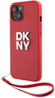 Панель Evelatus DKNY PU Leather Stack Logo Wrist Strap для Apple iPhone 15 Pro Red (57983120263) - зображення 1
