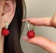 Серьги бижутерия стильные деликатные подвески Jeweston Темно-красные - изображение 2