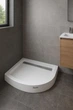 Душевой поддон Shower DROP DR0-8009 90х90х15 см полукруглый акриловый с трапом (C15194) - изображение 2