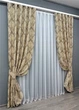 Комплект готових штор VR-Textil Льон Корона Марія № 1271ш Капучино з бежевим 100х270 см 2 шт (31-542) - зображення 3