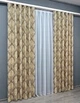 Комплект готових штор VR-Textil Льон Корона Марія № 1271ш Капучино з бежевим 100х270 см 2 шт (31-542) - зображення 4