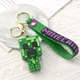 Майнкрафт Брелок с Фигуркой Крипер / Creeper Minecraft 3D силиконовая игрушка на рюкзак, пенал, ключи, сумку (MINE9BR) - изображение 1