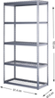Regał magazynowy Haushalt HS5/WIRE 91.4 x 40.6 x 183 cm (000051336132) - obraz 3
