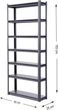 Regał magazynowy Haushalt GS701 80 x 25 x 183 cm (000051336130) - obraz 5