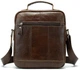 Сумка мужская гладкая Vintage 14700 Коричневая - изображение 5