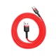 Кабель зарядки Baseus CATKLF-B09 Cafule USB to Type-C (3A) (1M) для Samsung, для Huawei, для Xiaomi, для Redmi Червоний - изображение 3