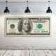 Картина "Купюра 100 доларів" максимальна точність в деталях та текстурі ,сірий фон 140*57 см (код 101) - изображение 3