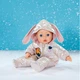 Комбинезон для куклы Baby Born Зайчик зимний утепленный с ушками для кукол до 43 см металлический с патчами детская одежда игровой набор - изображение 3