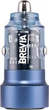 Автомобільний зарядний пристрій Brevia ePower DualCharge 75W 1xUSB-C+1xUSB-A Transparent Blue (46575CABL) - зображення 3
