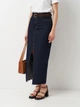 Юбка джинсовая длинная осенняя прямая женская Trendyol TWOSS23ET00290 42 Dark Blue (8683048983911) - изображение 1