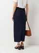 Юбка джинсовая длинная осенняя прямая женская Trendyol TWOSS23ET00290 42 Dark Blue (8683048983911) - изображение 2