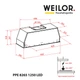 Мощная полновстраиваемая кухонная вытяжка WEILOR PPE 8265 SS 1250 LED, нержавеющая сталь, 85 см, 1250 куб.м. - изображение 2