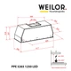Мощная полновстраиваемая кухонная вытяжка WEILOR PPE 5265 SS 1250 LED, нержавеющая сталь, ширина 51,7 см - изображение 10