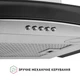 Кухонная вытяжка Perfelli GRASSI 6HMX INOX, Т-образная настенная декоративная со стеклом, 59,5 см - изображение 7