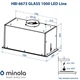 Кухонная вытяжка Minola HBI 6673 BL GLASS 1000 LED Line, черная мощная полновстраиваемая витяжка на кухню 59,8 см - изображение 6