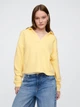 Худи утепленное на флисе оверсайз женское GAP 289865134 XS Желтое (1159844388) - изображение 1