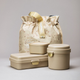 Lunch box Homla TORRONE okrągły beżowy 13 x 11.5 cm (5906496750144) - obraz 6