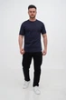 Футболка однотонная Trend Collection 001-1 Темно-синий (BLUE, цв.47) M - изображение 3