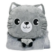 Дитяча м'яка іграшка "Кішечка" L1128(Grey) іграшка з пледом, розмір 40 см - зображення 1