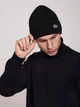Шапка мужская черного цвета Lacoste крокодил HAT-LAC-001-BLK - изображение 3
