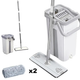 Швабра з відром і двома мікрофібрами Scratch Cleaning Mop набір для прибирання з віджиманням, поворот 360°, нижній злив, 6 л Білий (kt-6046) - зображення 2