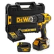 Дриль-шуруповерт DeWALT, безщітковий, ударний, 18 В XR Li-Ion, 4 Аг, 65 Нм, 450-1650 об/хв, патрон 13 мм швидкозатискний, - зображення 1
