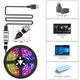 Светлодиодная LED 5050 RGB самоклеющаяся лента 10 метров с пультом и Bluetooth Witson LED10BL - изображение 7
