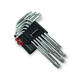 Набір Г-подібних ключів TORX з отвором 9 од., S2, T10-50, HAISSER (арт.48114) - зображення 2
