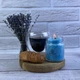 Crystal candle - свічки з пальмового воску синього кольору - изображение 2