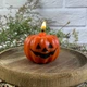 Воскова помаранчева свічка - гарбуз halloween - изображение 3