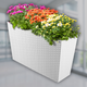 Doniczka ogrodowa z wkładem Kadax Rattan Biała 19x56 cm (5903699428771) - obraz 8